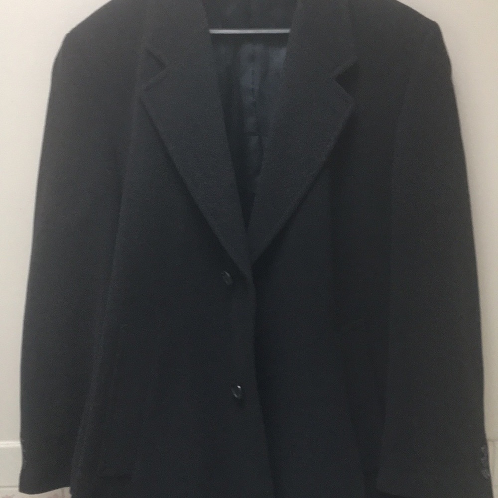 Ruffini Men overcoat trenchcoat 42 regular Cashmere blend dark gray lined Italy
